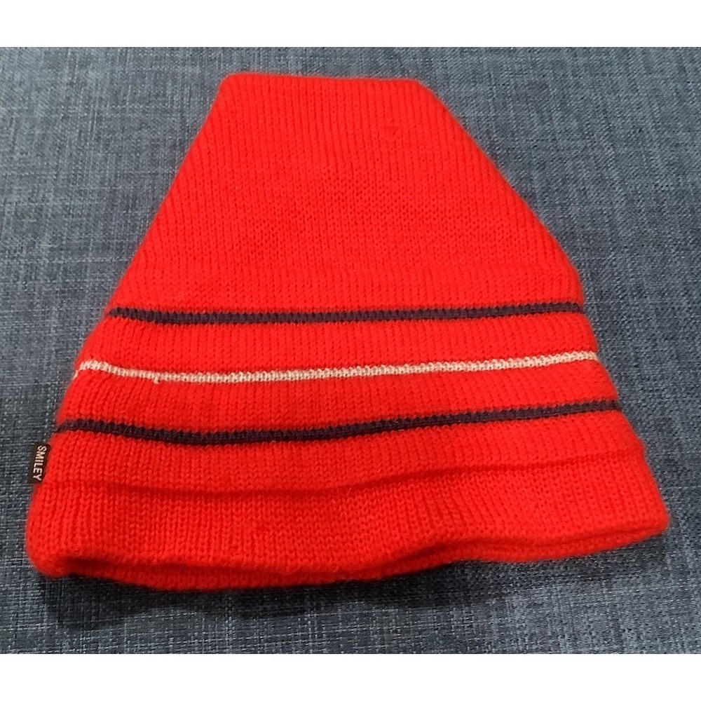 VTG Smiley Sparks Nevada USA 100% wool Beanie Snowboarding Skiing One Size